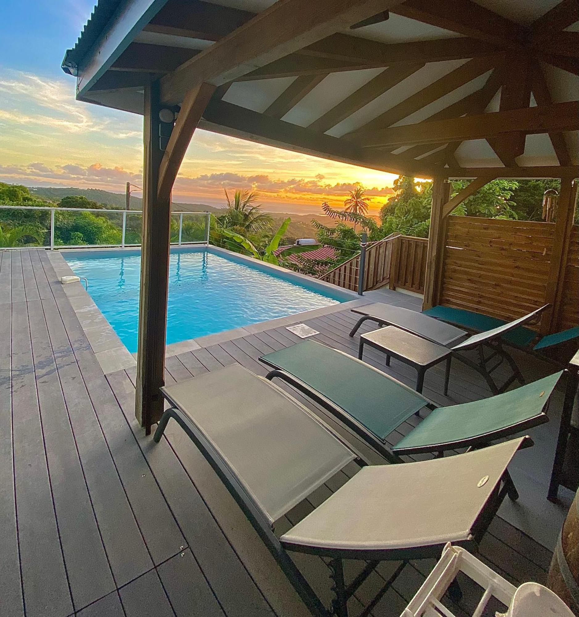 Les Villas Pameyaque 2 F2 Avec 1 Piscine Et 1 F3 Avec 1 Piscine, Superbe Vue Sur La Mer Riviere-Salee Dış mekan fotoğraf
